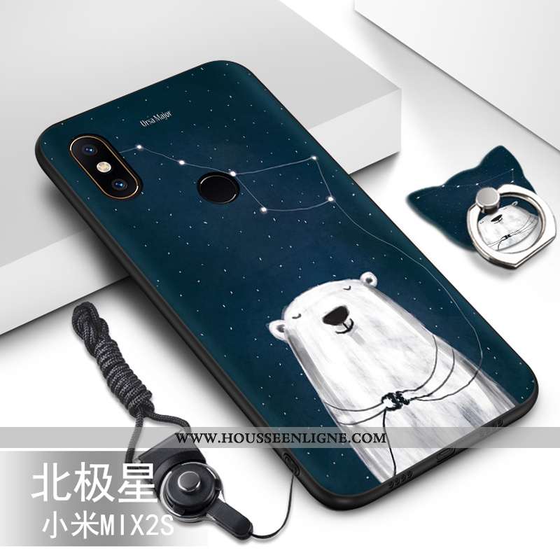Housse Xiaomi Mi Mix 2s Fluide Doux Silicone Petit Téléphone Portable Ornements Suspendus Protection