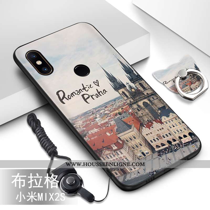 Housse Xiaomi Mi Mix 2s Fluide Doux Silicone Petit Téléphone Portable Ornements Suspendus Protection