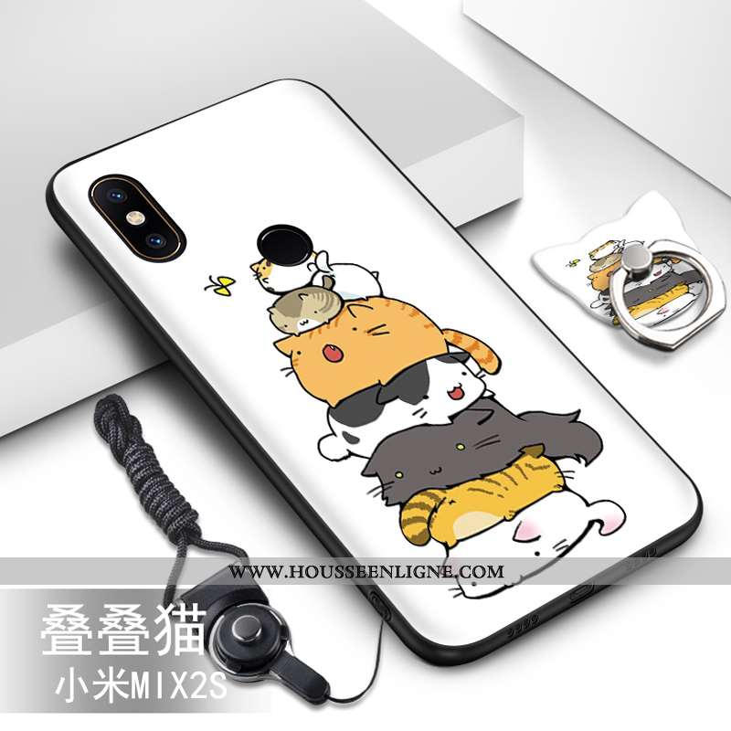 Housse Xiaomi Mi Mix 2s Fluide Doux Silicone Petit Téléphone Portable Ornements Suspendus Protection
