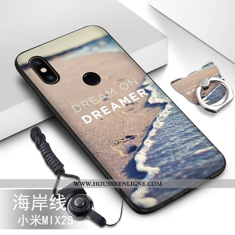 Housse Xiaomi Mi Mix 2s Fluide Doux Silicone Petit Téléphone Portable Ornements Suspendus Protection