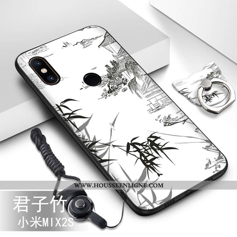 Housse Xiaomi Mi Mix 2s Fluide Doux Silicone Petit Téléphone Portable Ornements Suspendus Protection