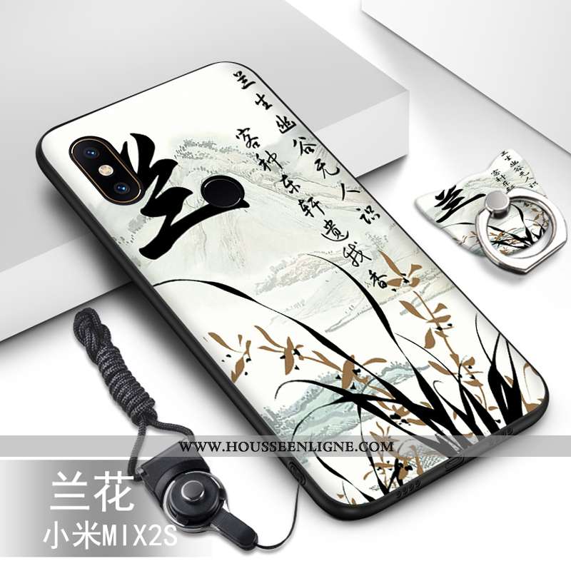 Housse Xiaomi Mi Mix 2s Fluide Doux Silicone Petit Téléphone Portable Ornements Suspendus Protection