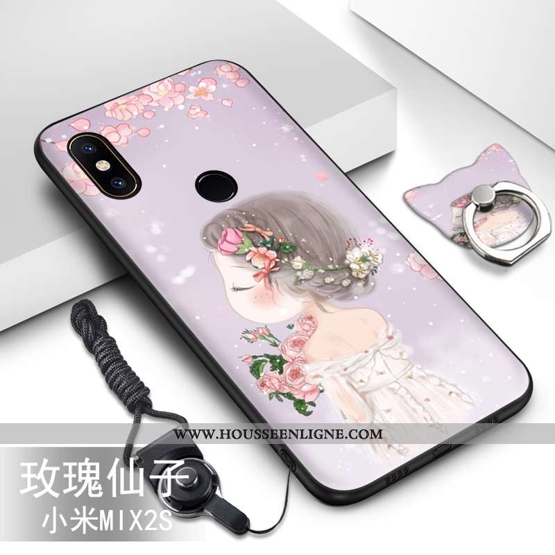 Housse Xiaomi Mi Mix 2s Fluide Doux Silicone Petit Téléphone Portable Ornements Suspendus Protection