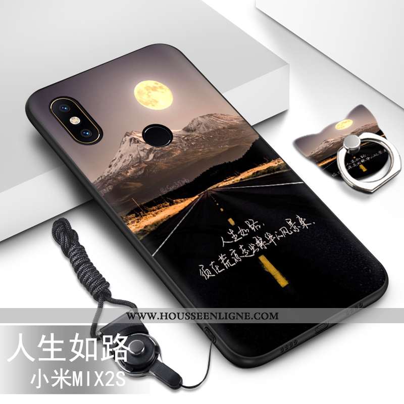 Housse Xiaomi Mi Mix 2s Fluide Doux Silicone Petit Téléphone Portable Ornements Suspendus Protection