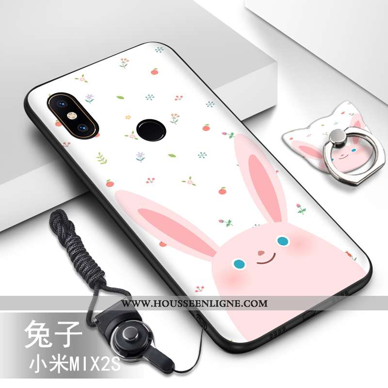 Housse Xiaomi Mi Mix 2s Fluide Doux Silicone Petit Téléphone Portable Ornements Suspendus Protection