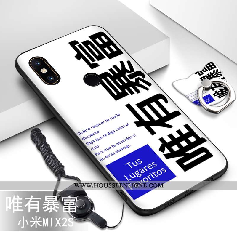 Housse Xiaomi Mi Mix 2s Fluide Doux Silicone Petit Téléphone Portable Ornements Suspendus Protection