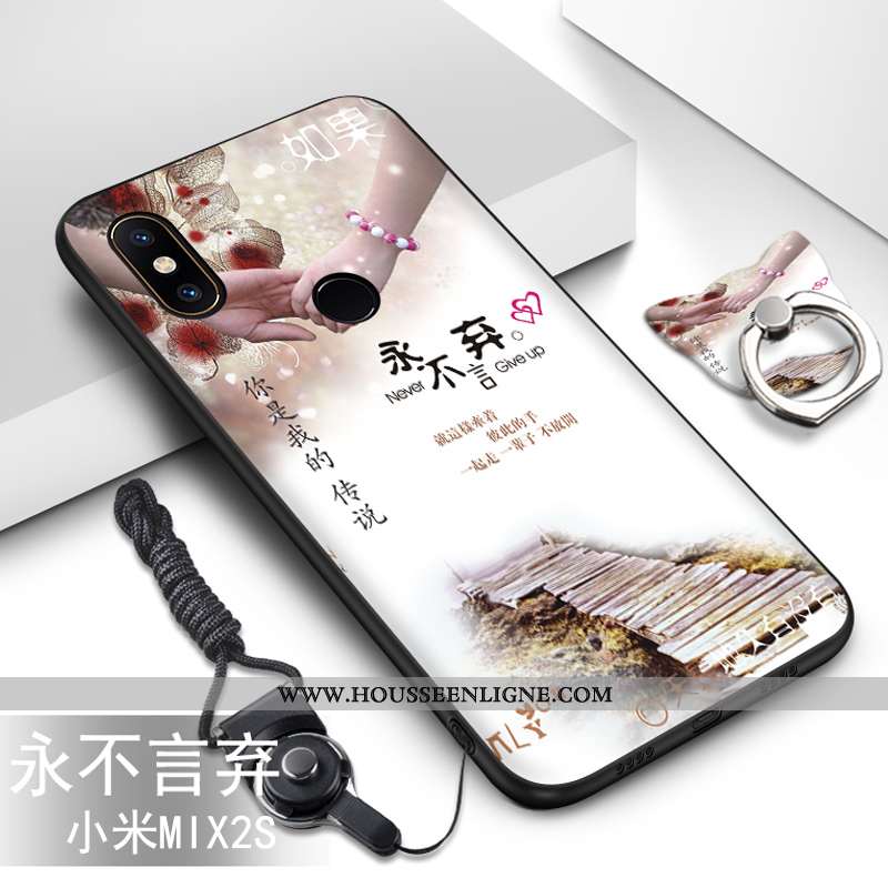 Housse Xiaomi Mi Mix 2s Fluide Doux Silicone Petit Téléphone Portable Ornements Suspendus Protection