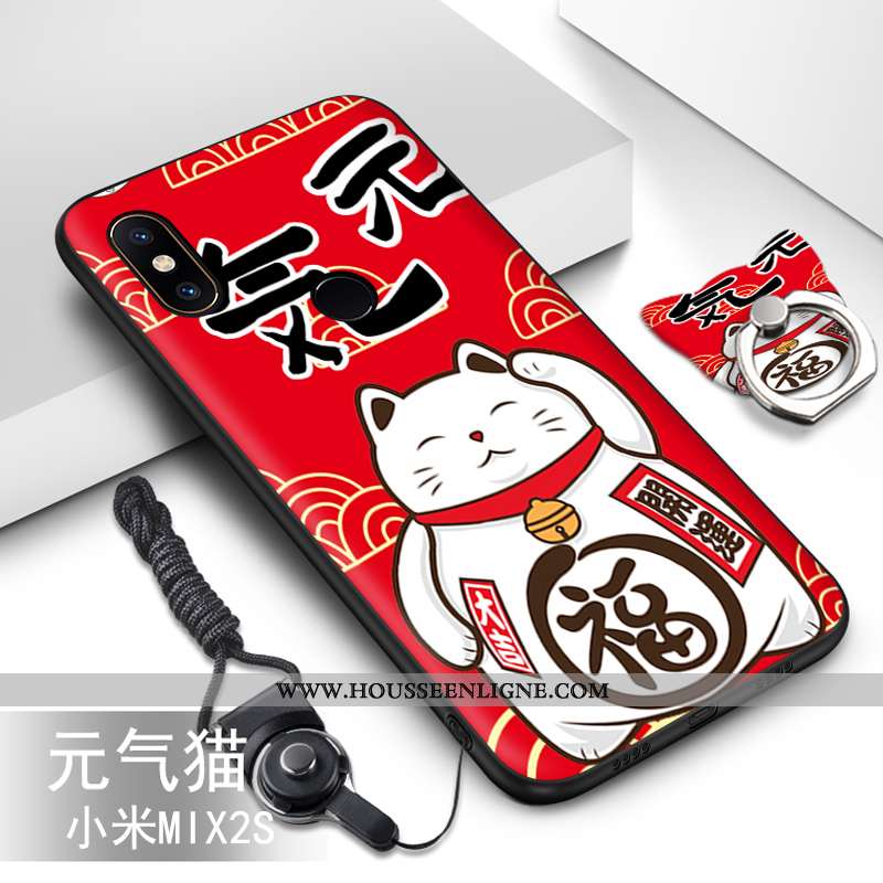 Housse Xiaomi Mi Mix 2s Fluide Doux Silicone Petit Téléphone Portable Ornements Suspendus Protection