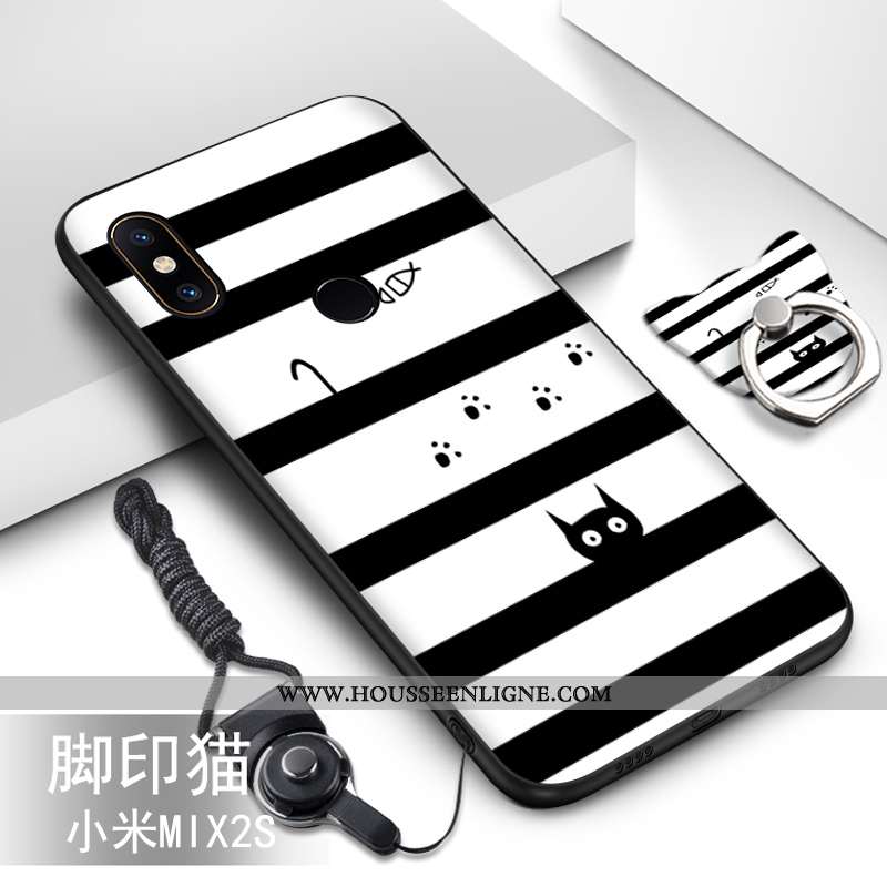Housse Xiaomi Mi Mix 2s Fluide Doux Silicone Petit Téléphone Portable Ornements Suspendus Protection