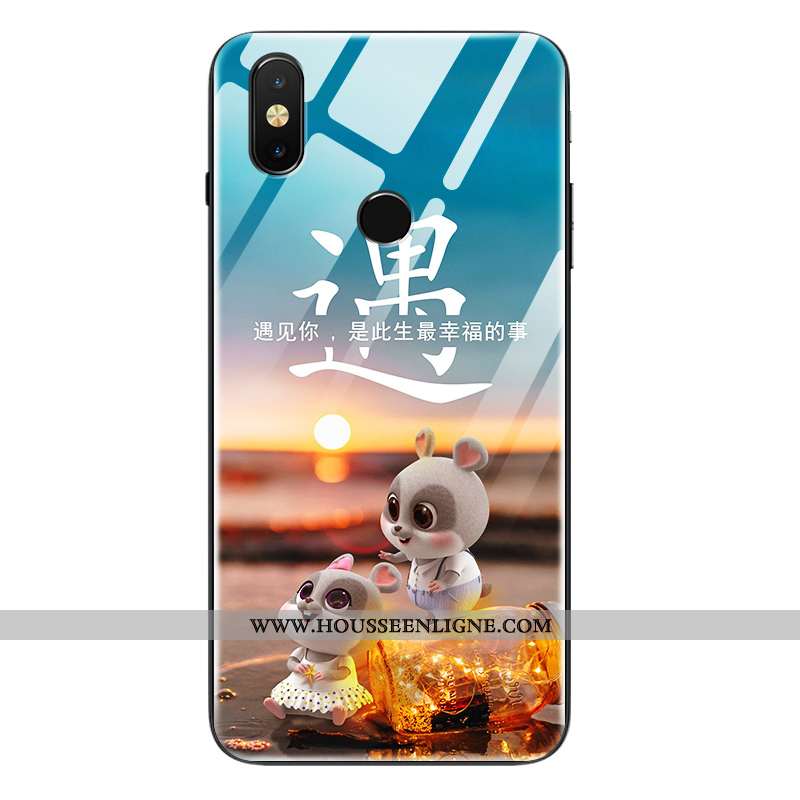 Housse Xiaomi Mi Mix 2s Légère Fluide Doux Difficile Silicone Net Rouge Protection Nouveau Bleu