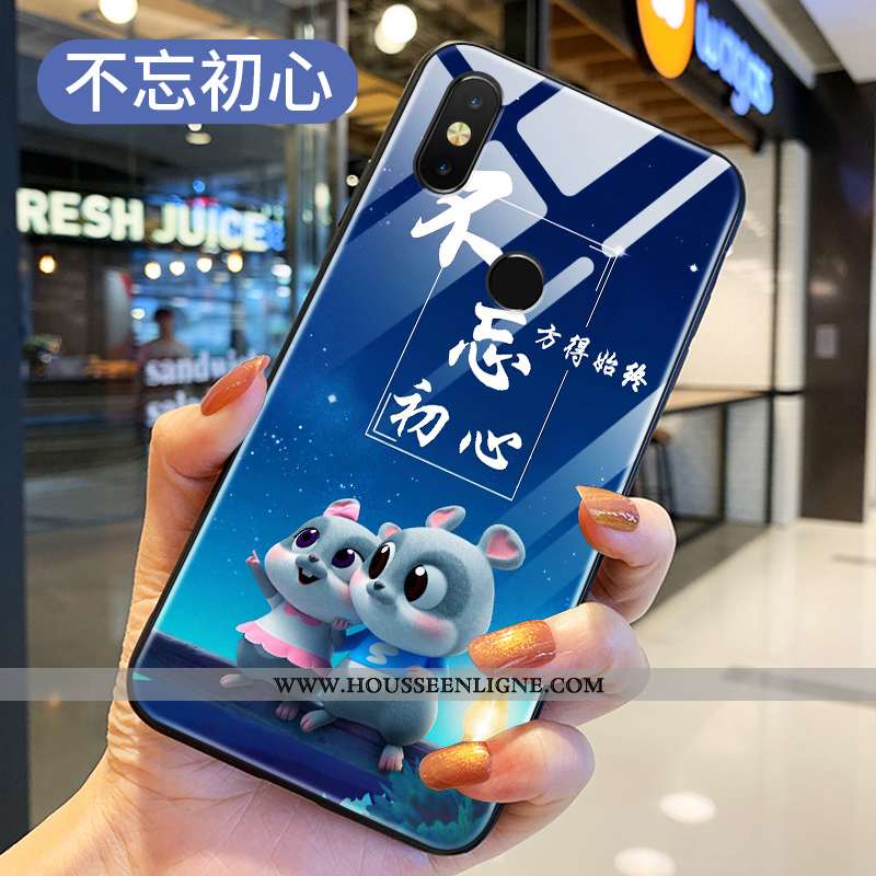 Housse Xiaomi Mi Mix 2s Légère Fluide Doux Difficile Silicone Net Rouge Protection Nouveau Bleu