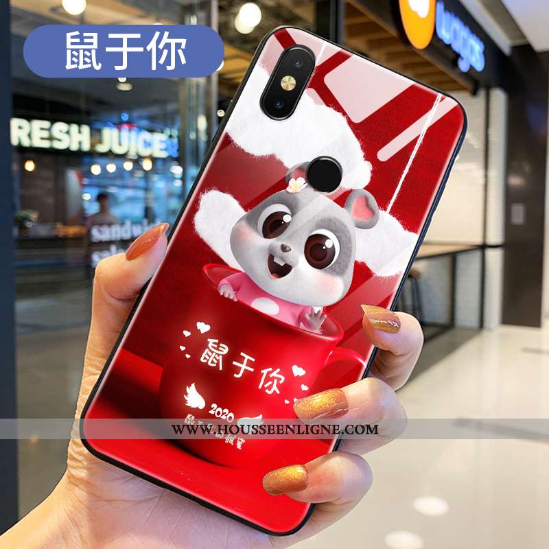 Housse Xiaomi Mi Mix 2s Légère Fluide Doux Difficile Silicone Net Rouge Protection Nouveau Bleu