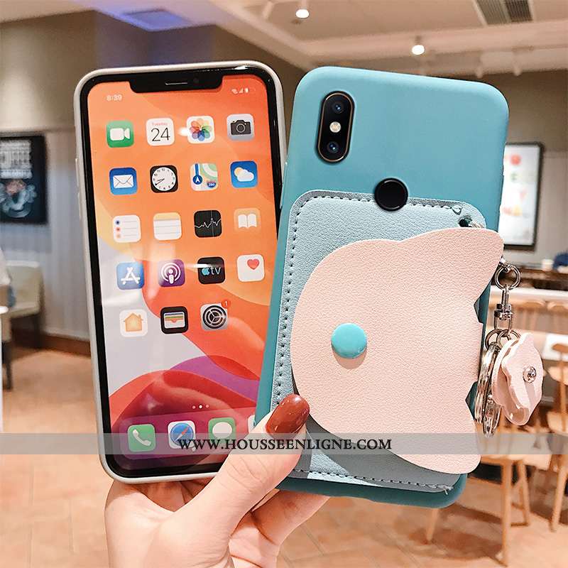 Housse Xiaomi Mi Mix 2s Portefeuille Tendance Gris Créatif Dessin Animé Mode Petit