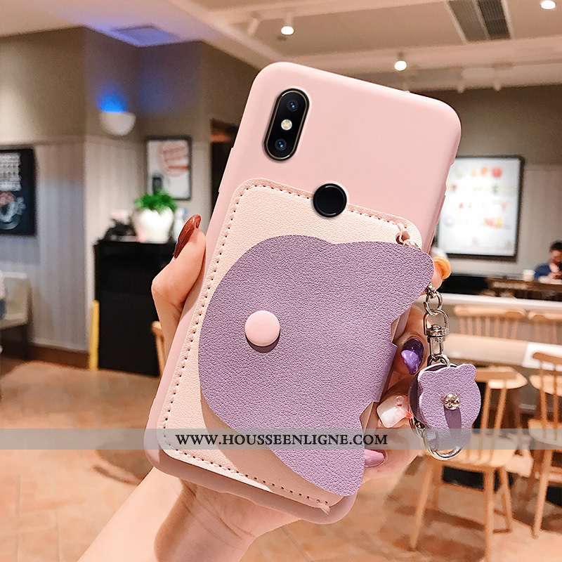 Housse Xiaomi Mi Mix 2s Portefeuille Tendance Gris Créatif Dessin Animé Mode Petit