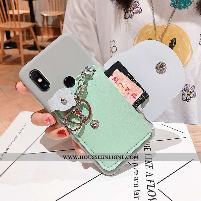 Housse Xiaomi Mi Mix 2s Portefeuille Tendance Gris Créatif Dessin Animé Mode Petit