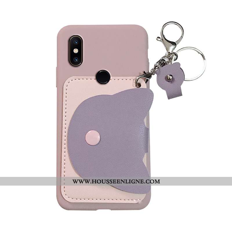 Housse Xiaomi Mi Mix 2s Portefeuille Tendance Gris Créatif Dessin Animé Mode Petit