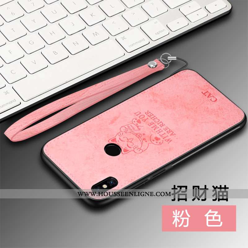 Housse Xiaomi Mi Mix 2s Protection Personnalité Chat Téléphone Portable Tissu Coque Net Rouge
