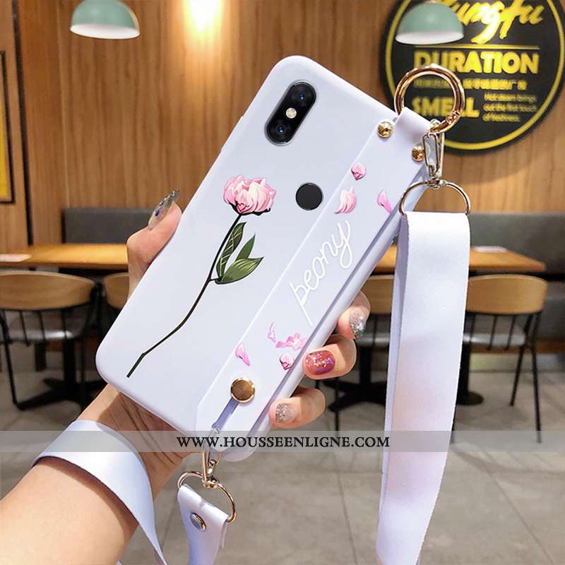 Housse Xiaomi Mi Mix 2s Silicone Protection Ornements Suspendus Blanc Délavé En Daim Support Tout Co