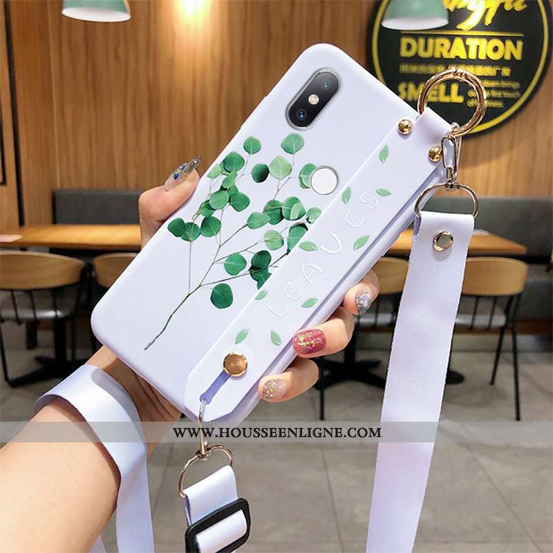Housse Xiaomi Mi Mix 2s Silicone Protection Ornements Suspendus Blanc Délavé En Daim Support Tout Co