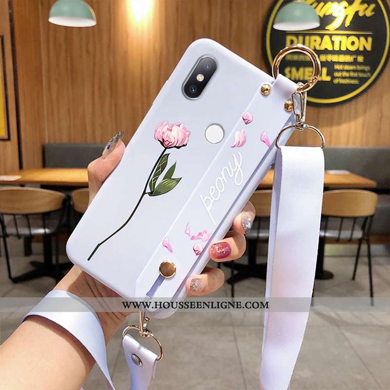Housse Xiaomi Mi Mix 2s Silicone Protection Ornements Suspendus Blanc Délavé En Daim Support Tout Co