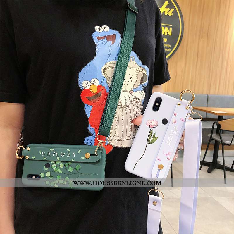 Housse Xiaomi Mi Mix 2s Silicone Protection Ornements Suspendus Blanc Délavé En Daim Support Tout Co