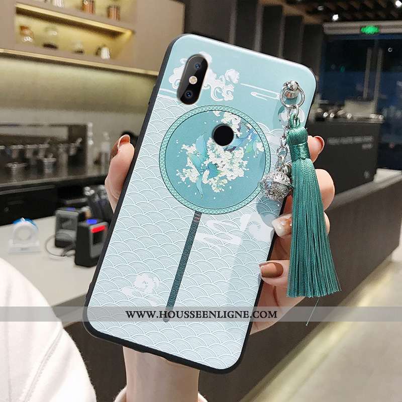 Housse Xiaomi Mi Mix 2s Ultra Légère Personnalité Silicone Étui Tout Compris Créatif Bleu