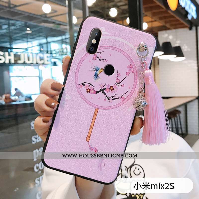 Housse Xiaomi Mi Mix 2s Ultra Légère Personnalité Silicone Étui Tout Compris Créatif Bleu