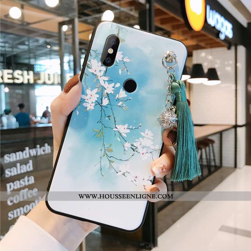 Housse Xiaomi Mi Mix 2s Ultra Légère Personnalité Silicone Étui Tout Compris Créatif Bleu