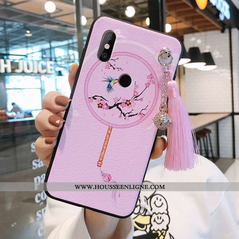 Housse Xiaomi Mi Mix 2s Ultra Légère Personnalité Silicone Étui Tout Compris Créatif Bleu
