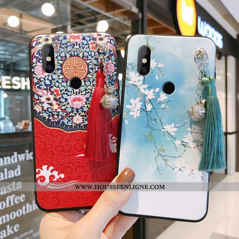 Housse Xiaomi Mi Mix 2s Ultra Légère Personnalité Silicone Étui Tout Compris Créatif Bleu