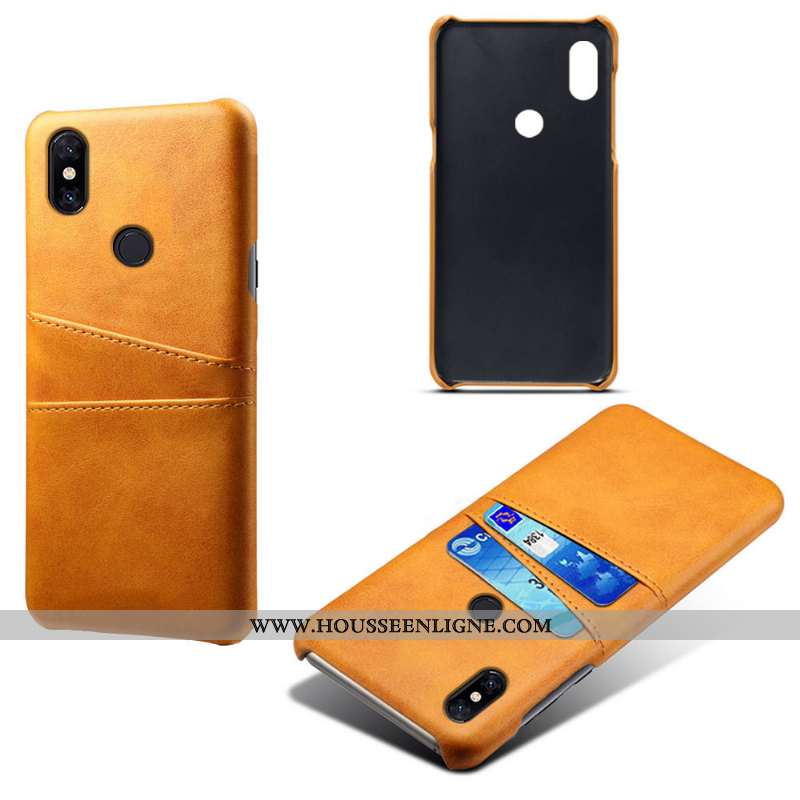 Housse Xiaomi Mi Mix 3 Cuir Protection Incassable Téléphone Portable Jaune Qualité Petit