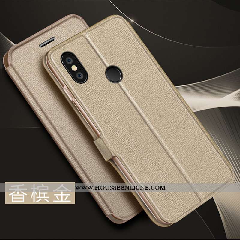 Housse Xiaomi Mi Mix 3 Cuir Silicone Ultra Business Protection Tendance Nouveau Doré