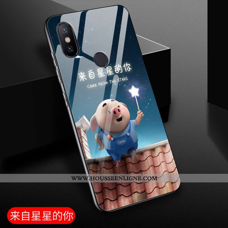 Housse Xiaomi Mi Mix 3 Dessin Animé Charmant Tout Compris Protection Net Rouge Incassable Coque Noir