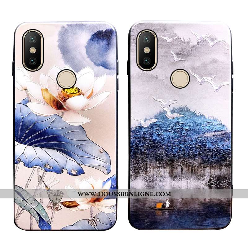 Housse Xiaomi Mi Mix 3 Légère Fluide Doux Coque Tout Compris Support Ornements Suspendus Anneau Bleu