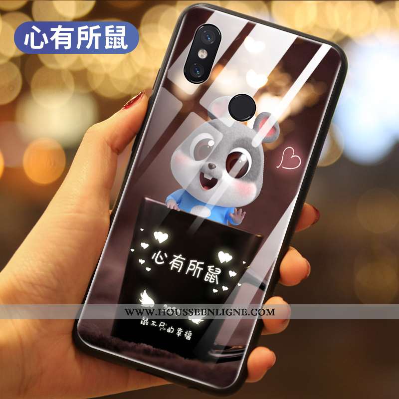 Housse Xiaomi Mi Mix 3 Légère Silicone Étui Protection Tout Compris Verre Créatif Noir