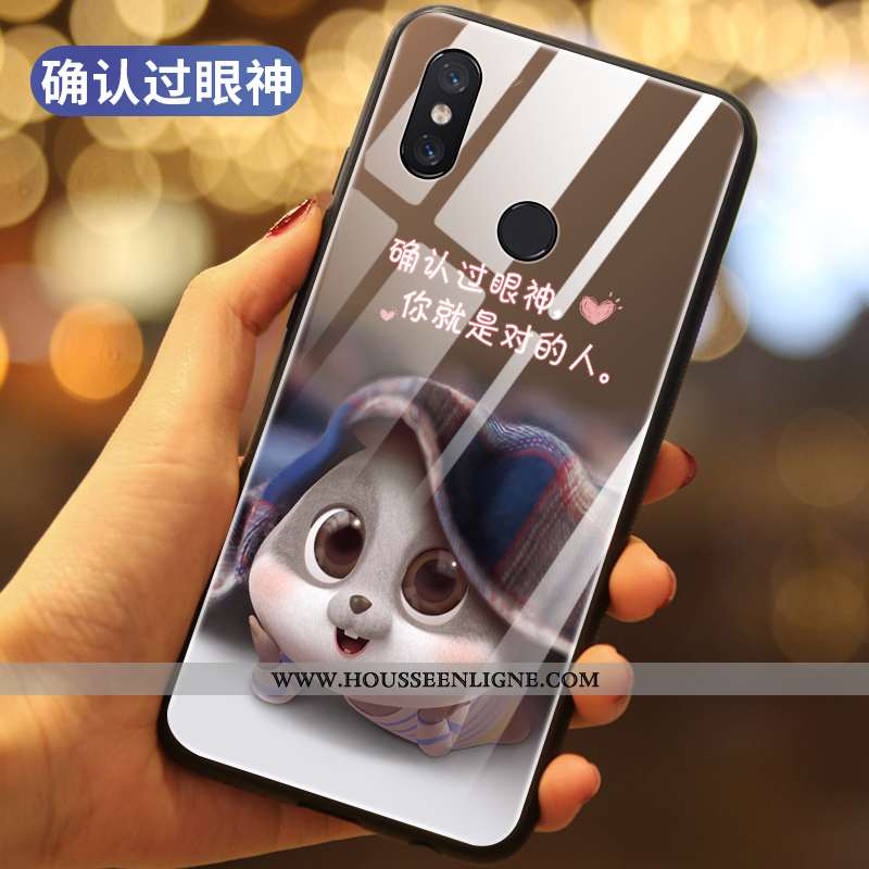 Housse Xiaomi Mi Mix 3 Légère Silicone Étui Protection Tout Compris Verre Créatif Noir