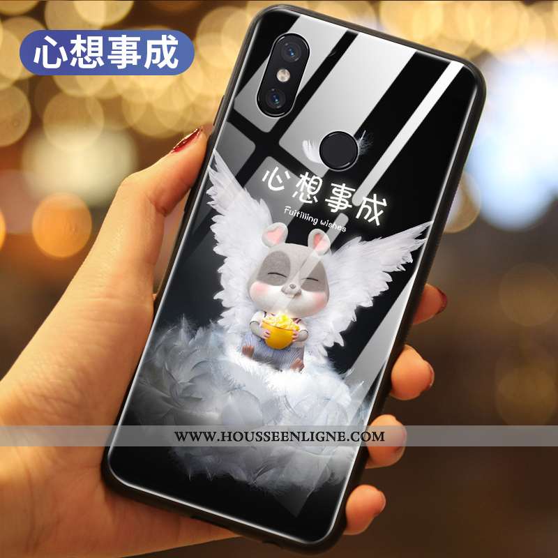 Housse Xiaomi Mi Mix 3 Légère Silicone Étui Protection Tout Compris Verre Créatif Noir