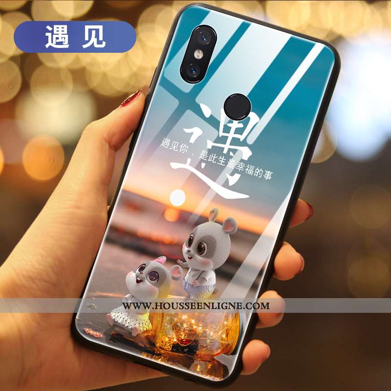 Housse Xiaomi Mi Mix 3 Légère Silicone Étui Protection Tout Compris Verre Créatif Noir