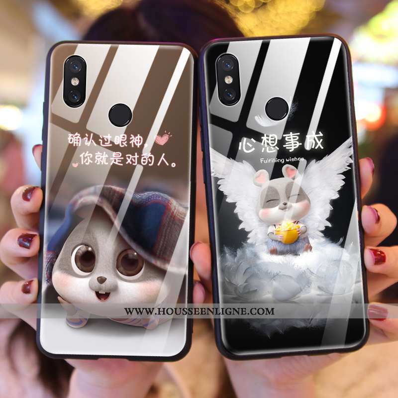 Housse Xiaomi Mi Mix 3 Légère Silicone Étui Protection Tout Compris Verre Créatif Noir