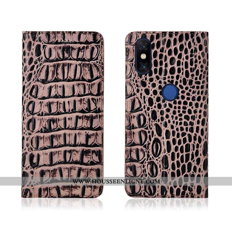 Housse Xiaomi Mi Mix 3 Protection Cuir Véritable Tout Compris Fluide Doux Coque Incassable Noir