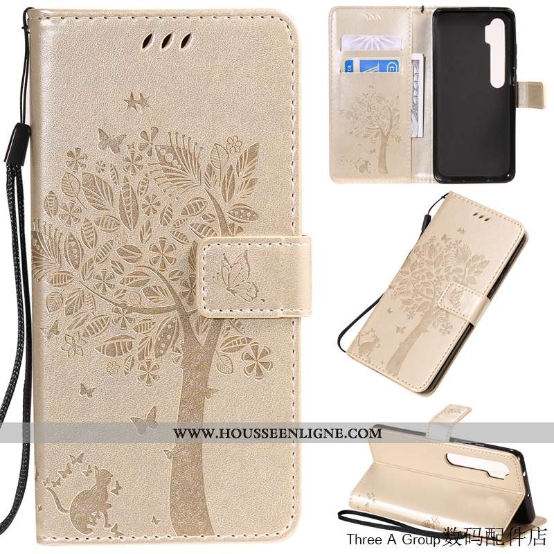 Housse Xiaomi Mi Note 10 Charmant Cuir Étui Téléphone Portable Petit Rose Incassable