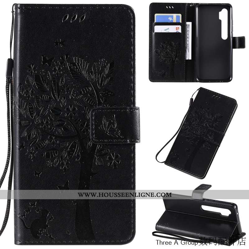 Housse Xiaomi Mi Note 10 Charmant Cuir Étui Téléphone Portable Petit Rose Incassable