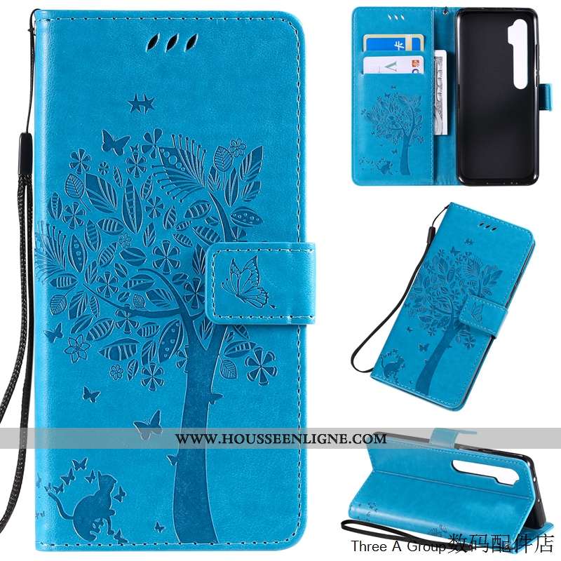 Housse Xiaomi Mi Note 10 Charmant Cuir Étui Téléphone Portable Petit Rose Incassable
