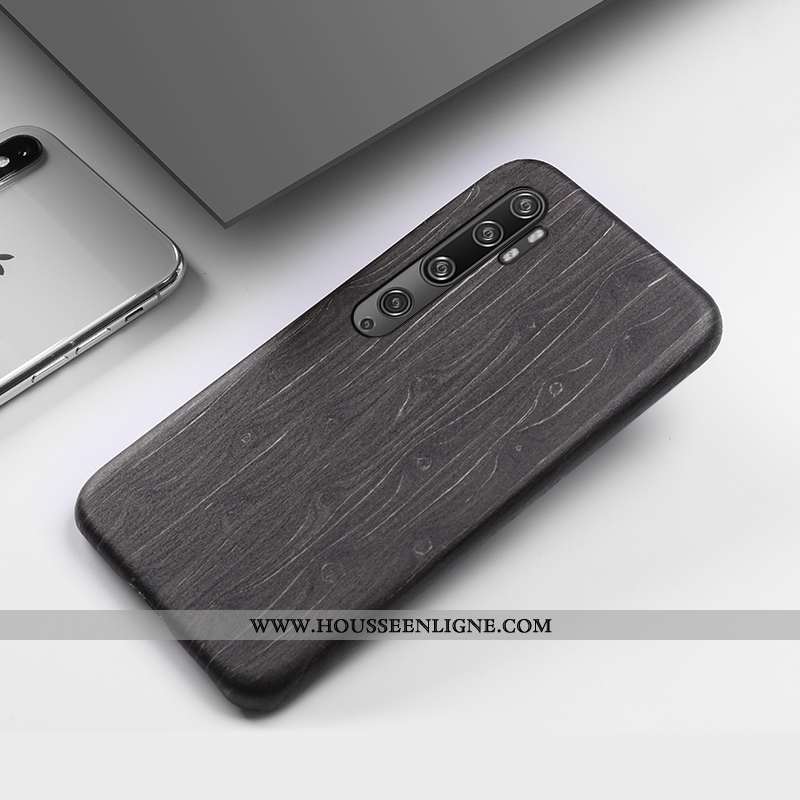 Housse Xiaomi Mi Note 10 Créatif En Bois Coque Antidérapant Personnalité Tout Compris Téléphone Port