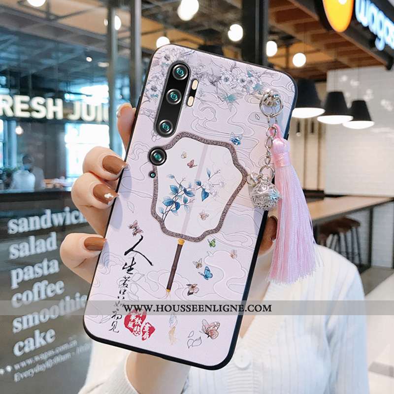 Housse Xiaomi Mi Note 10 Créatif Vintage Fluide Doux Protection À Franges Personnalité Style Chinois