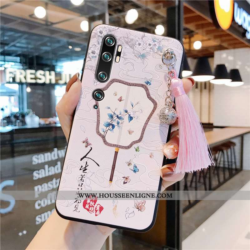 Housse Xiaomi Mi Note 10 Créatif Vintage Fluide Doux Protection À Franges Personnalité Style Chinois