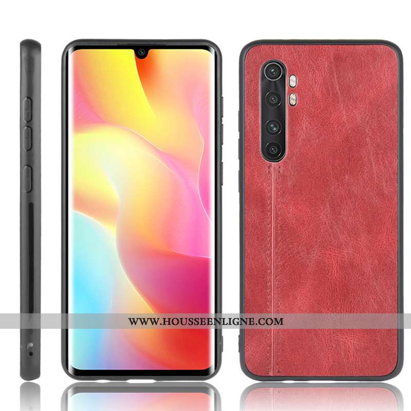 Housse Xiaomi Mi Note 10 Lite Cuir Modèle Fleurie Petit Jeunesse Étui Rouge Téléphone Portable