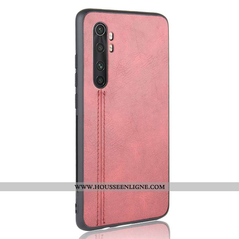 Housse Xiaomi Mi Note 10 Lite Cuir Modèle Fleurie Petit Jeunesse Étui Rouge Téléphone Portable