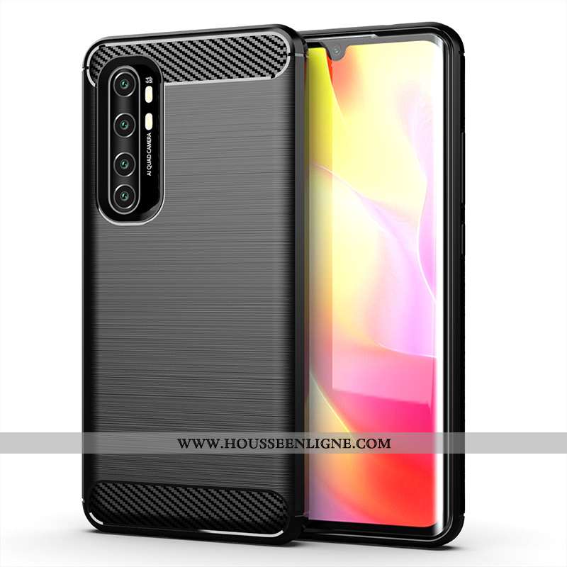 Housse Xiaomi Mi Note 10 Lite Fluide Doux Protection Soie Coque Téléphone Portable Incassable Rouge