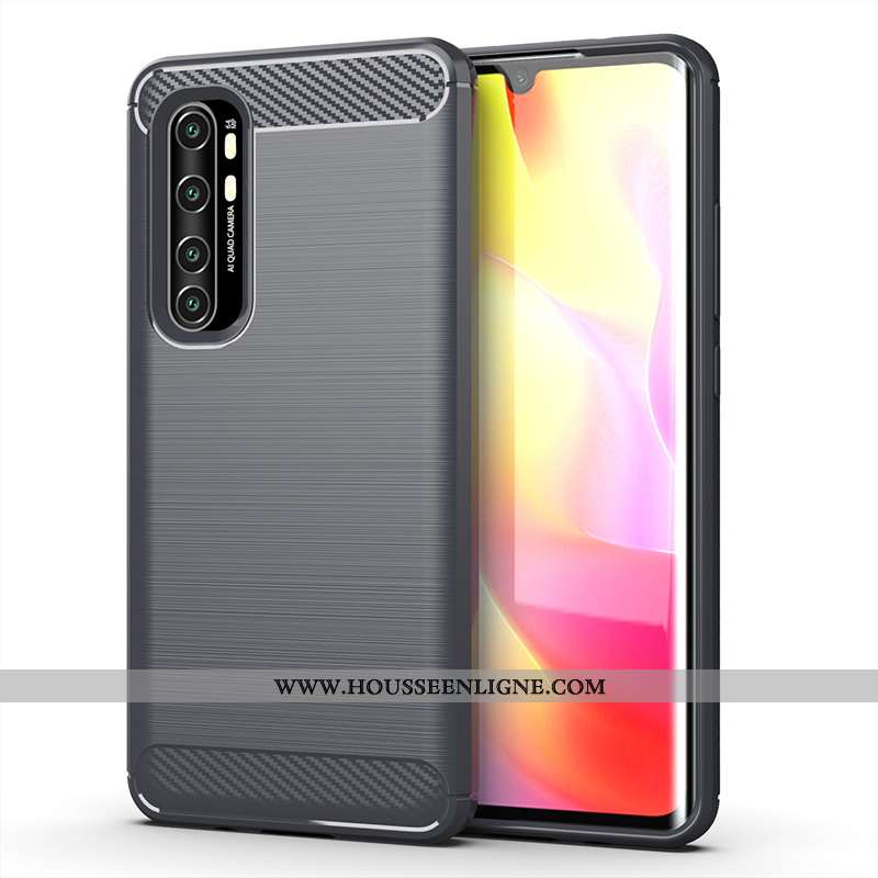 Housse Xiaomi Mi Note 10 Lite Fluide Doux Protection Soie Coque Téléphone Portable Incassable Rouge